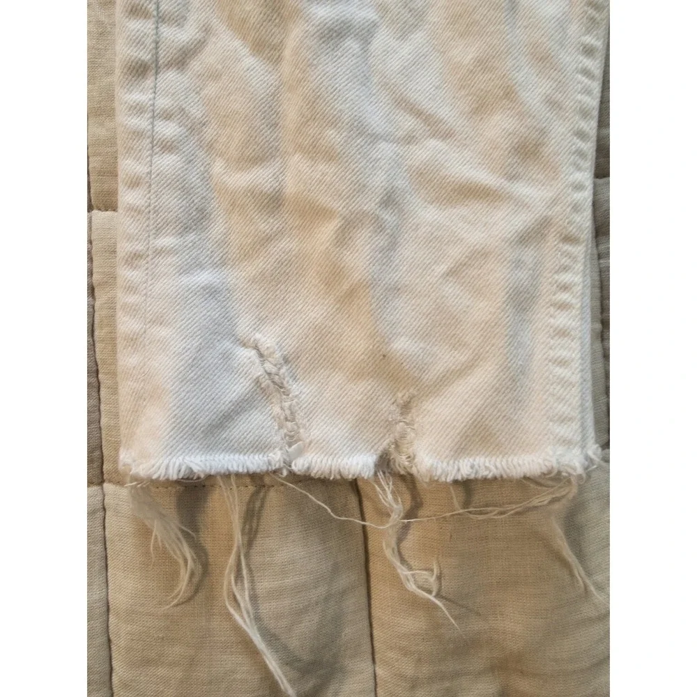 Zara jeans women's size 4 white ripped‎ holes distressed